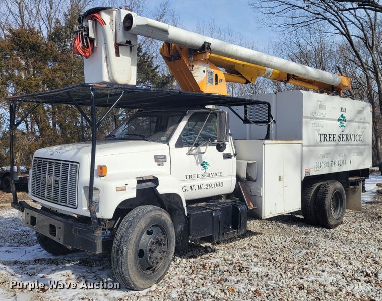 image for item KH9855 1997 GMC C7500  forestry bucket truck