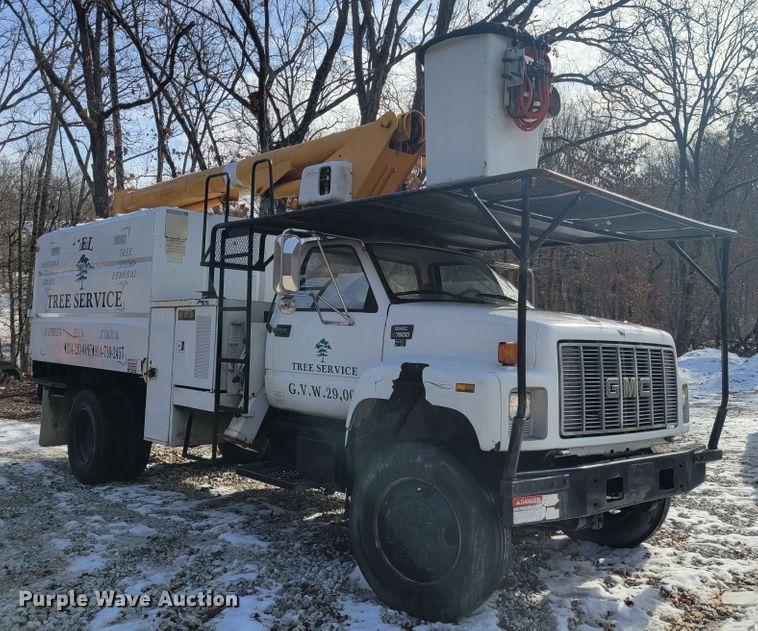 image for item KH9855 1997 GMC C7500  forestry bucket truck