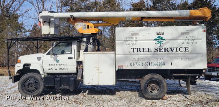 image for item KH9855 1997 GMC C7500  forestry bucket truck