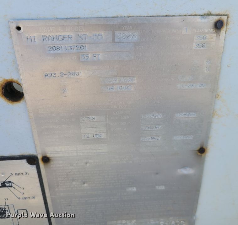 image for item KH9890 2008 GMC C7500  forestry bucket truck