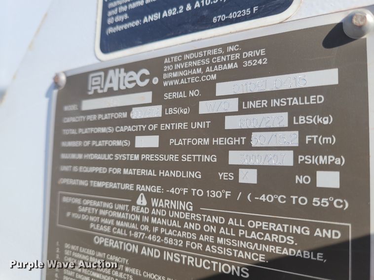 image for item KH9892 2011 International DuraStar 4400  bucket truck