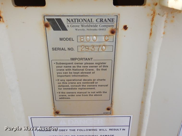 image for item KS9344 1981 International Transtar 4300  crane truck