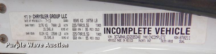 image for item KS9346 2013 Dodge Ram 5500HD  bucket truck