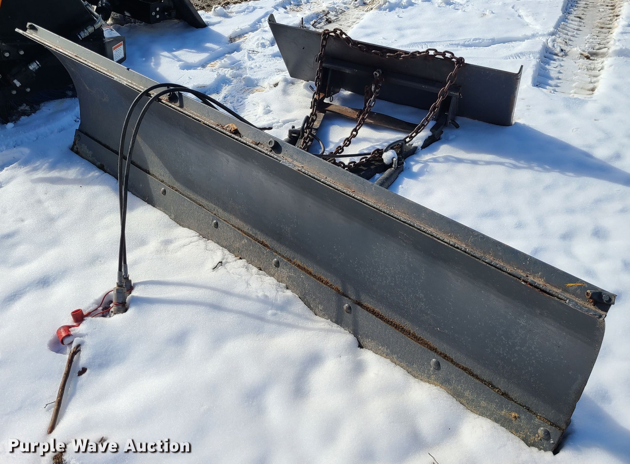 90" W skid steer snow plow in Kansas City, MO Item GB9191 sold