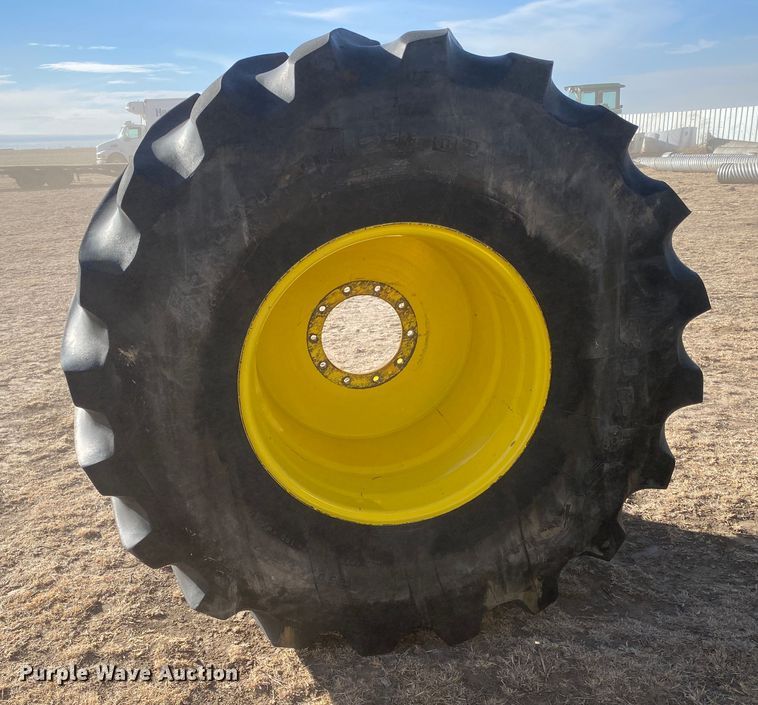 image for item DL1476 (2) 1250/45-32 tires and wheels