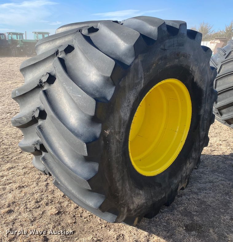 image for item DL1476 (2) 1250/45-32 tires and wheels