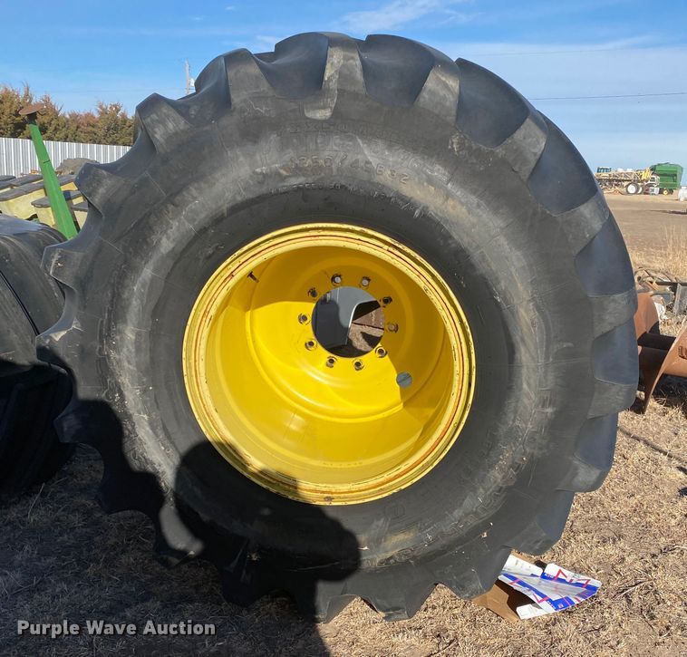 image for item DL1476 (2) 1250/45-32 tires and wheels