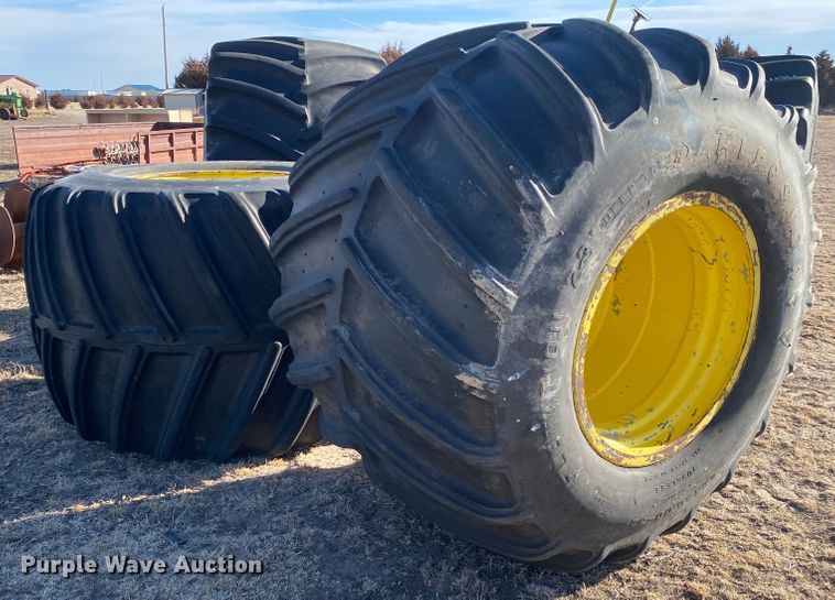 image for item DL1477 (2) 68x50.00-32 tires and wheels