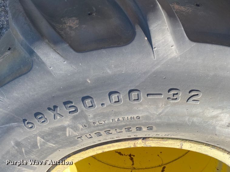 image for item DL1477 (2) 68x50.00-32 tires and wheels