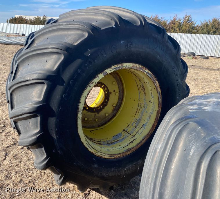 image for item DL1477 (2) 68x50.00-32 tires and wheels