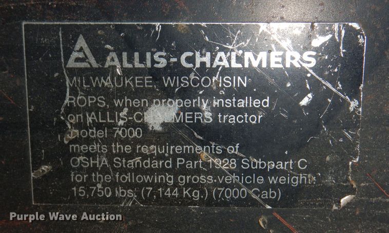 image for item DL5916 Allis Chalmers 7000  tractor