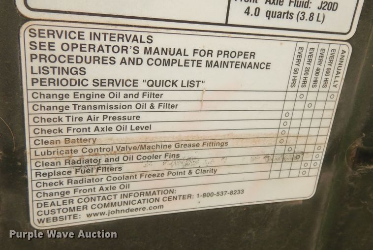 image for item EY9780 2016 John Deere 3032E  MFWD tractor