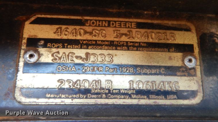 image for item IE9558 1979 John Deere 4640  tractor