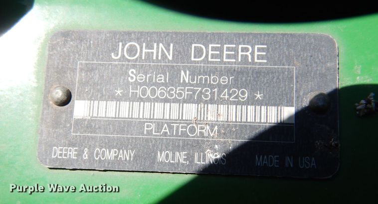 image for item IE9594 2009 John Deere 635F  flex head