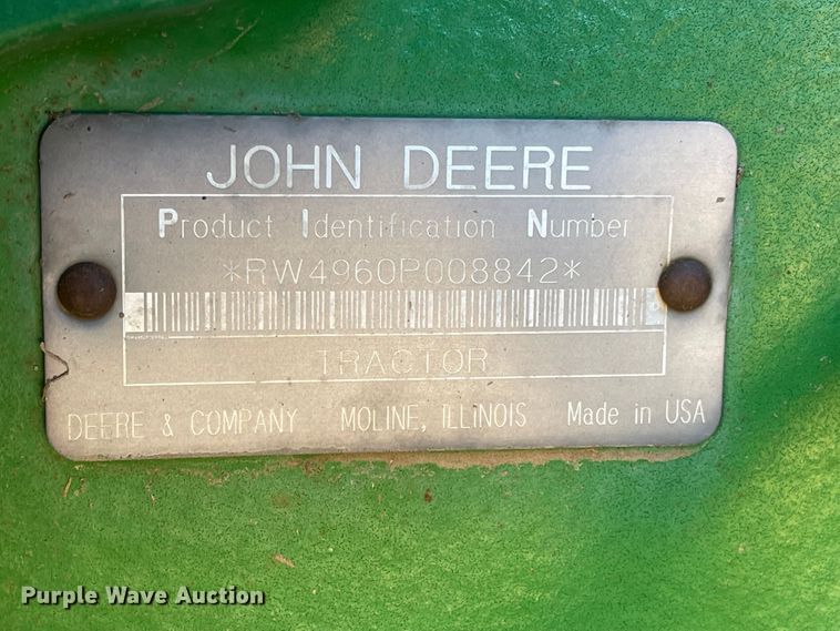 image for item IJ9621 1994 John Deere 4960  MFWD tractor