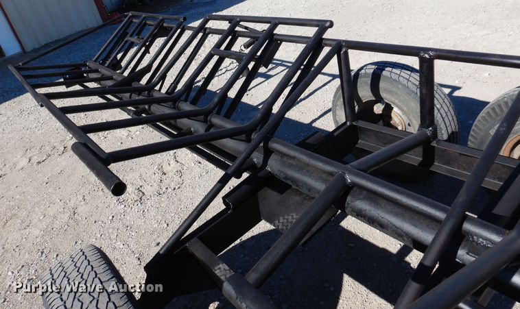 image for item JJ9678 Shop built hay bale trailer