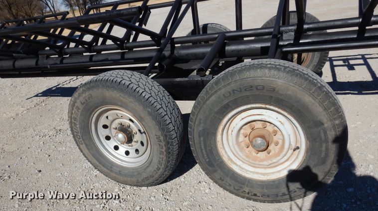 image for item JJ9678 Shop built hay bale trailer