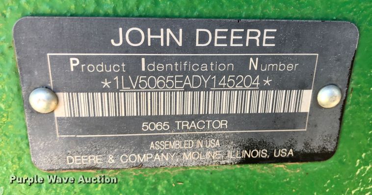 image for item JS9716 2013 John Deere 5065E  tractor