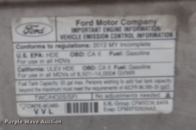 image for item DH7332 2012 Ford E350 Super Duty  box truck