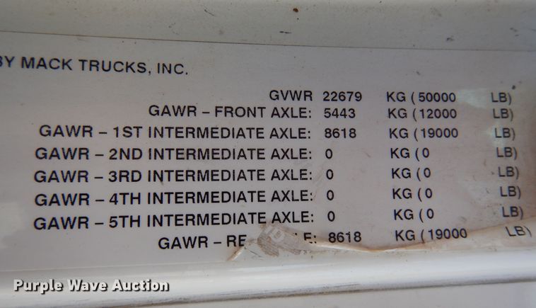 image for item DJ0807 2013 Mack CHU613  semi truck