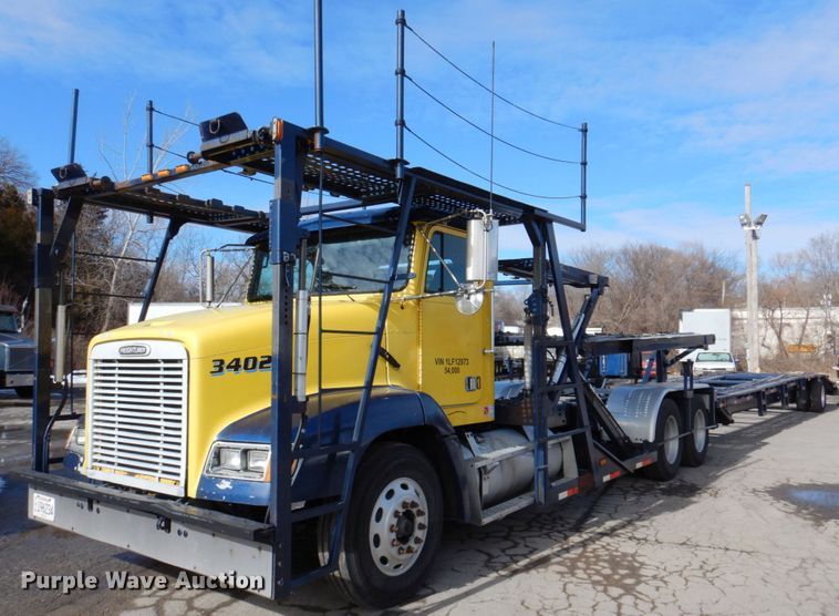 image for item DN2720 2001 Freightliner FLD112  semi truck with Cottrell car carrier trailer