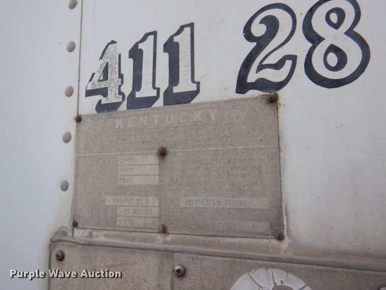 image for item DN7253 1994 Kentucky  dry van trailer