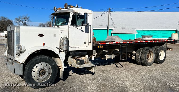 image for item ID9637 1982 Peterbilt 359  flatbed truck