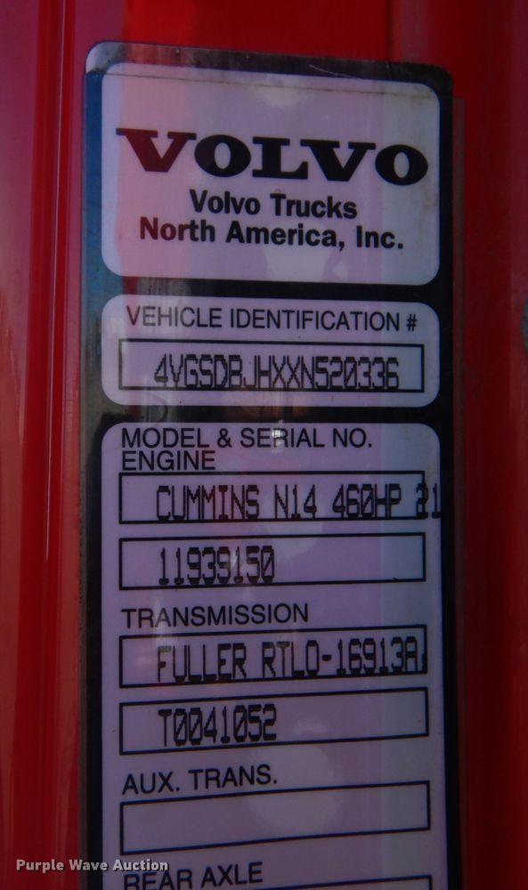 image for item IE9564 1999 Volvo ACL  winch truck