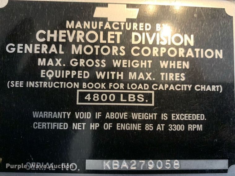 image for item DI8645 1952 Chevrolet  pickup truck