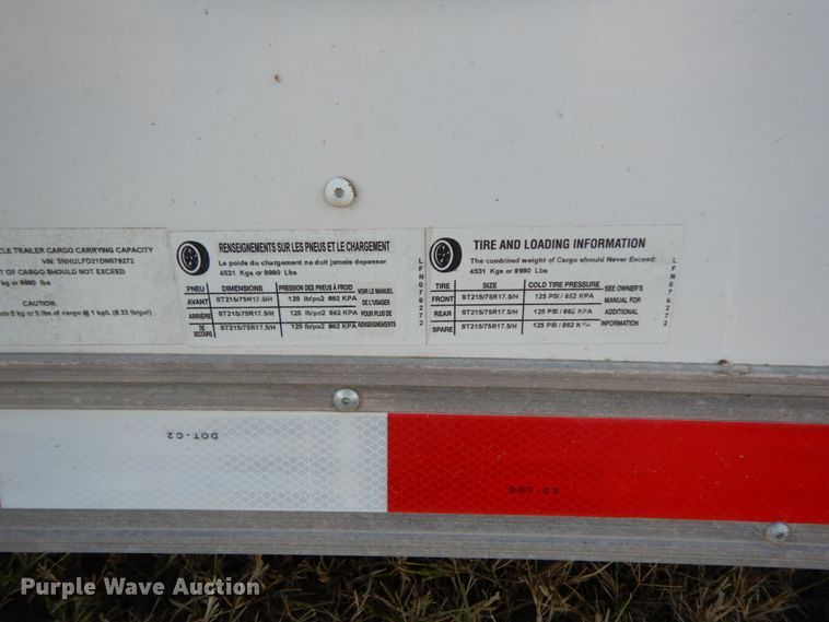 image for item DJ8116 2013 Cargo Mate Sprayliner  enclosed cargo trailer with spray insulation system