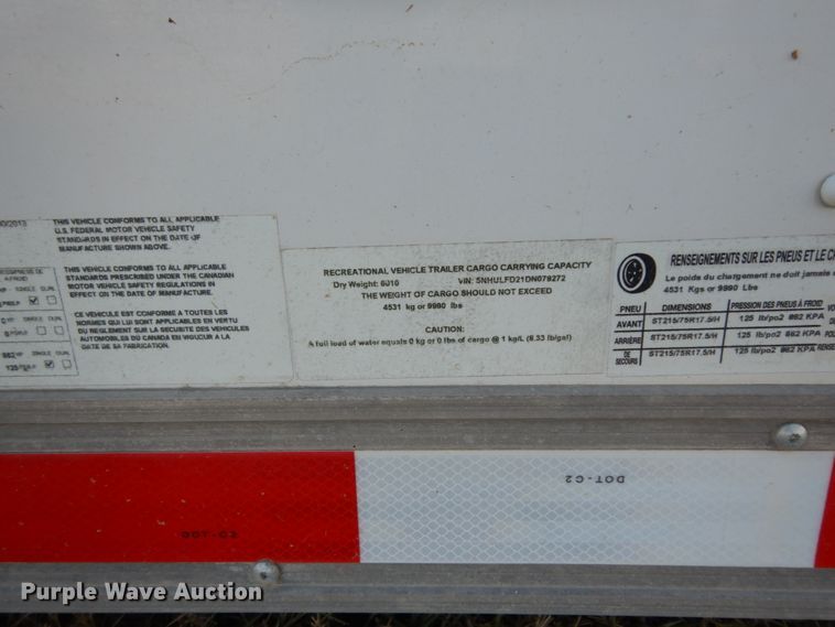 image for item DJ8116 2013 Cargo Mate Sprayliner  enclosed cargo trailer with spray insulation system