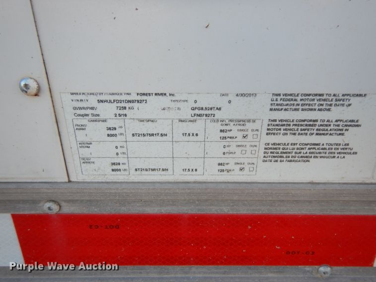 image for item DJ8116 2013 Cargo Mate Sprayliner  enclosed cargo trailer with spray insulation system