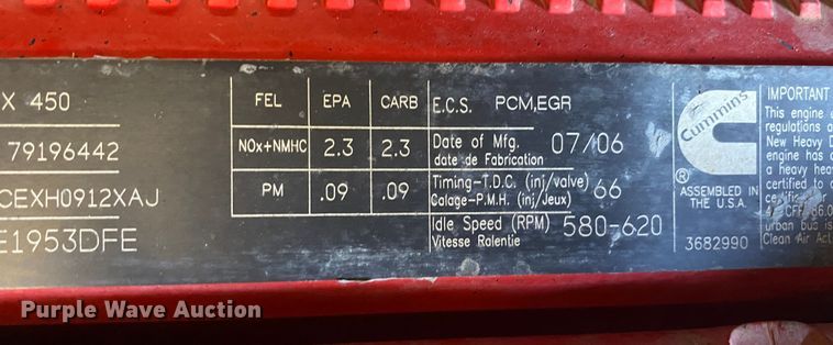 image for item DL1461 Cummins ISX450  engine