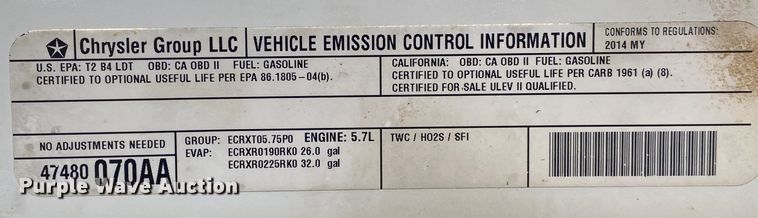 image for item DL6903 2014 Dodge Ram 1500  pickup truck