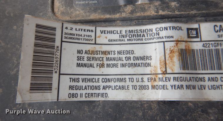 image for item DM4466 2003 Chevrolet Trail Blazer  SUV