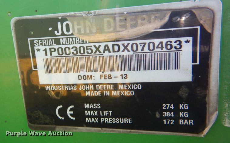 image for item DN2710 2014 John Deere 3038E  MFWD tractor