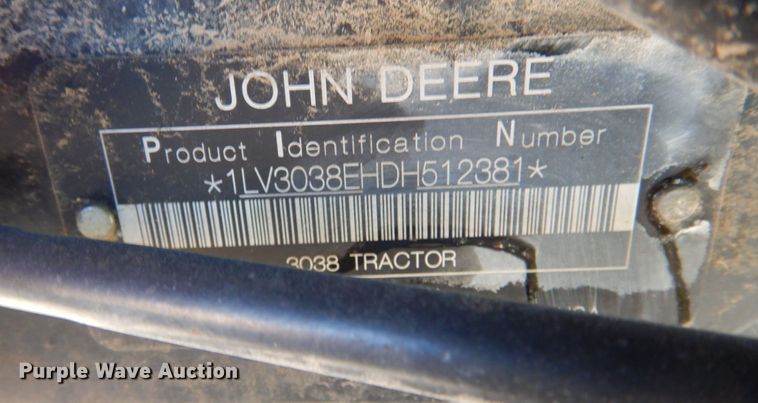 image for item DN2710 2014 John Deere 3038E  MFWD tractor