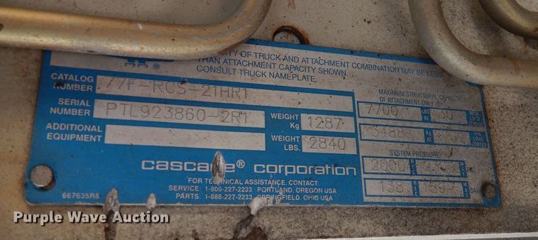 image for item DR0835 Cascade  forklift clamp