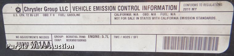 image for item HN9789 2011 Jeep Grand Cherokee  SUV