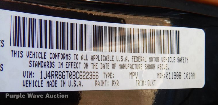 image for item HN9789 2011 Jeep Grand Cherokee  SUV