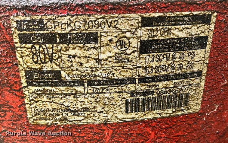 image for item ID9687 (3) Porter Cable Jetstream air compressors