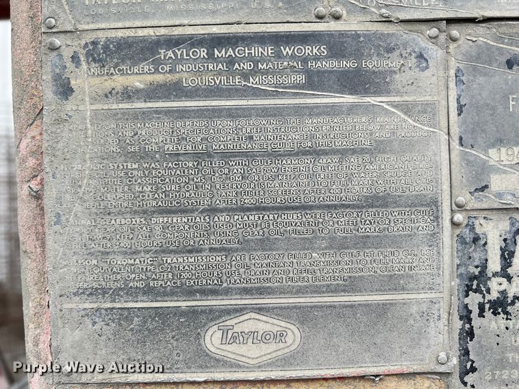 image for item ID9690 Taylor Y-20-W0M  forklift