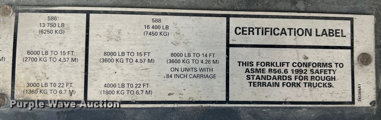 image for item ID9691 1999 Case 588G  forklift
