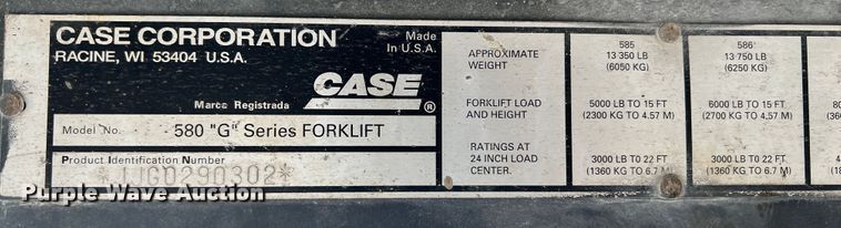 image for item ID9691 1999 Case 588G  forklift