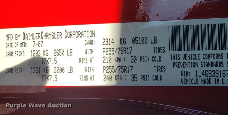 image for item IM9250 2007 Jeep Wrangler  SUV