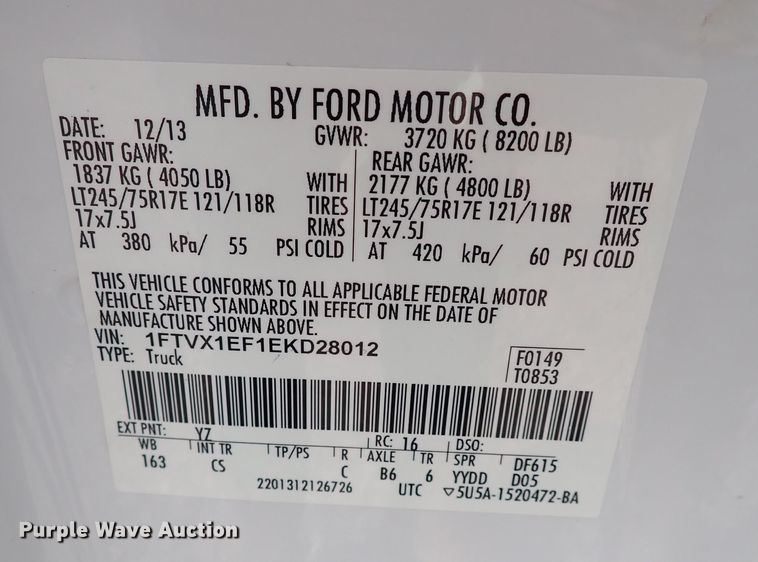 image for item IS9443 2014 Ford F150  SuperCab pickup truck