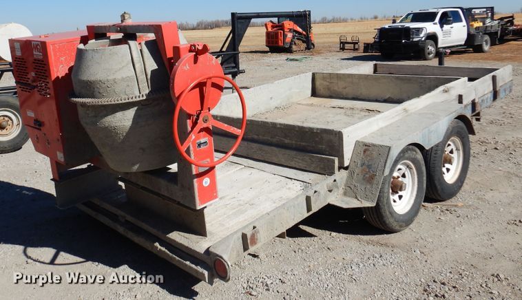 image for item JJ9677 1985 Holden  utility trailer with cement mixer