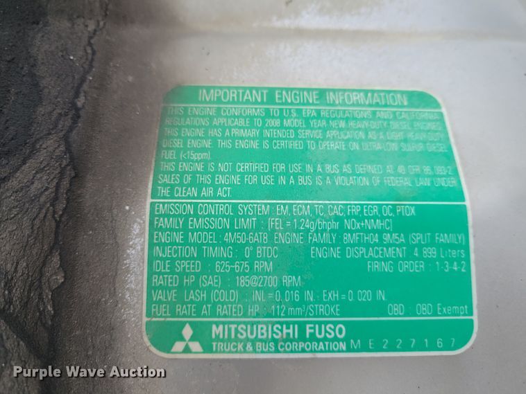 image for item KH9830 2008 Mitsubishi FUSO  box truck