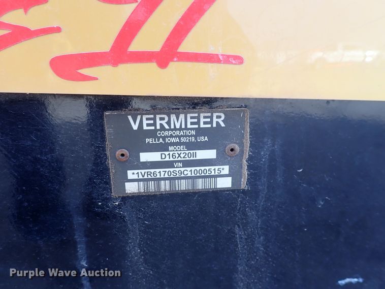 image for item DC4107 2012 Vermeer D16X20 Series II  directional boring unit