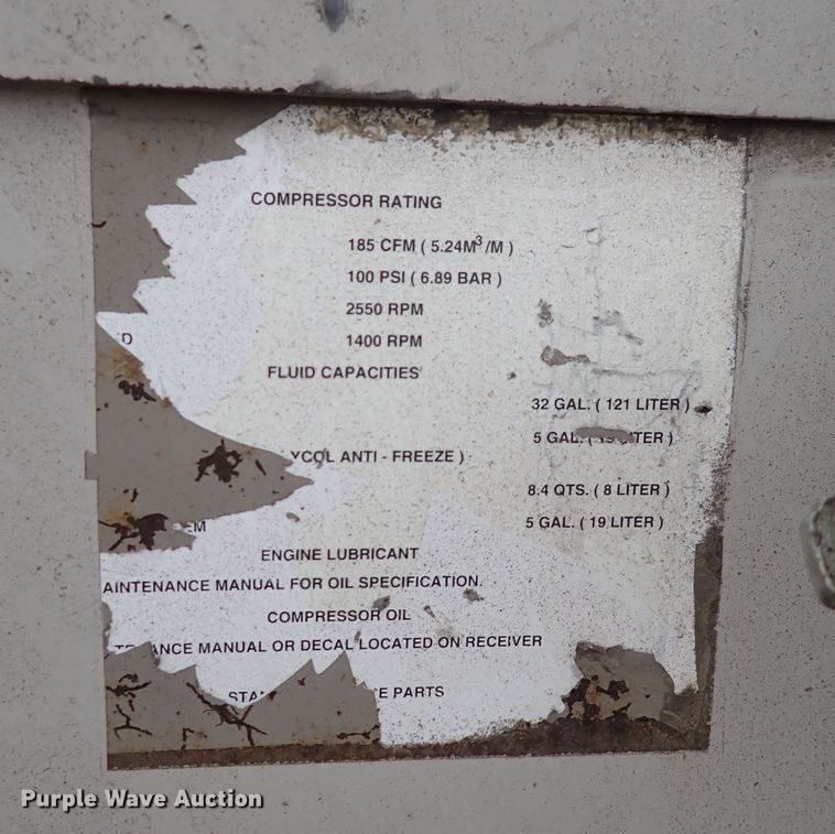 image for item DC4146 Leroi 185  air compressor